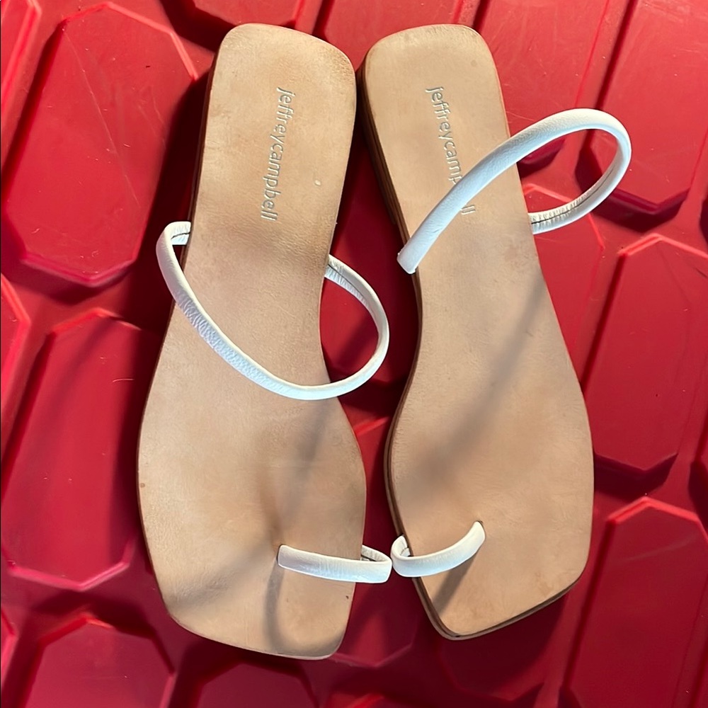 Jeffrey Campbell White Darby Strappy Sandals V